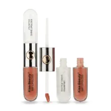 Kiss Beauty Bicolor Lip рідка помада матова + блиск для губ шимерний 2в1 — Photo 2
