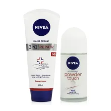 Nivea Soft touch набір кульковий антиперспірант + крем для рук SOS — Photo 3